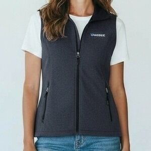 NWT The North Face Ridgewall Soft‎ Shell Vest Women M Heather Grey Full Zip Logo